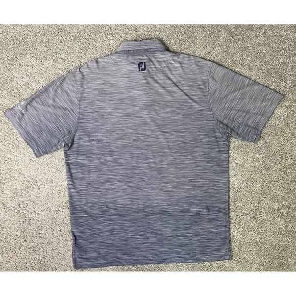 FJ FootJoy Polo Shirt Mens Size Lg Gray Golf Casual Short Sleeve The Woodlands‎ - Picture 7 of 9